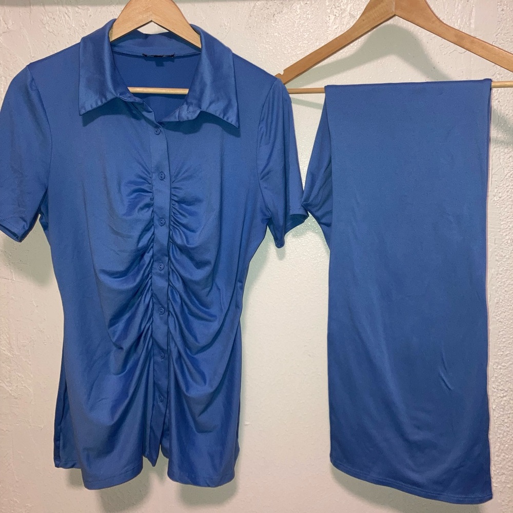 Pants and shirt set.